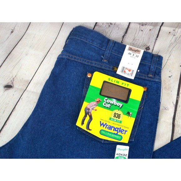 WRANGLER Cowboy Cut Slim Fit Jeans‎ SIZE 40/32 Heavyweight Denim NWT - Picture 1 of 7